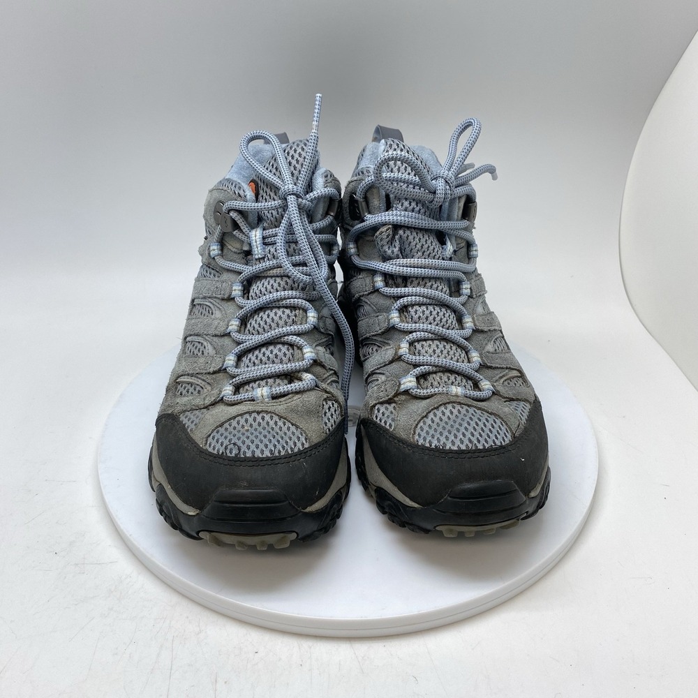 Merrell Women's Light Gray and Black Trail Hiking Boots - Picture 2 of 10